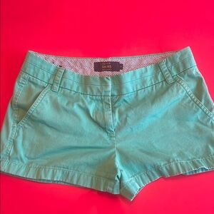 J. Crew Green Bermuda Shorts Cotton Twill
